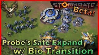 Stormgate Vanguard Probes Safe Expand w Bio Transition  Steam Next Fest Beta Elephant Build