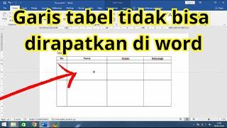 Kenapa garis tabel di word tidak bisa di geser ?? Begini atasinya