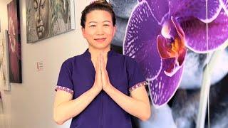 Thai oil massage  pressure points relaxation tension relief 