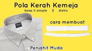 Cara membuat pola kerah kemeja pria  @penjahitmuda