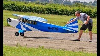 AMAZING 50% SCALE RC PIPER CUB DISPLAY - DLE 170cc WS & WS SPECTACULAR NORTH WEALD - 2019