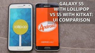 Samsung Galaxy S5 with Lollipop vs Galaxy S5 with KitKat UI comparison