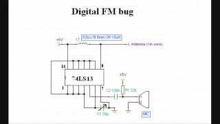 Worlds simplest digital FM bug transmitter circuit diagram