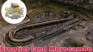 What does Frontier Land in 2022 the abandoned theme park in Morecambe look like via Drone Aerial 4k
