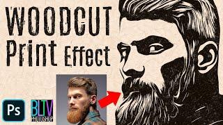 Photoshop How to Create the Look of a WOODCUT PRINT