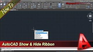 Autocad Tutorial How To Show And Hide Ribbon