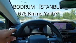 Citroen C4  C4X Bodrum - İstanbul Arası 676 Km de ortalama 140-150 km Sürat ile Ne Yaktı?