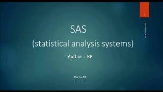 SAS Online Training - Introduction to SAS software Part-1