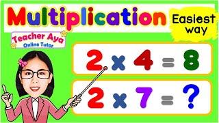 Multiplication  Counting by 2s  Learn to Multiply  Math is Fun  Math for Kids  Teacher Aya