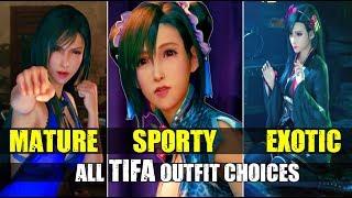 All TIFA outfit choices made by Cloud  FF7 Remake - Final Fantasy VII Remake 