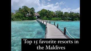 Top 15 resorts Drew visited in the Maldives