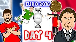 DAY 4 Euro 2016 Belgium vs Italy 0-2Spain vs Czech 1-0Ireland vs Sweden 1-1 Goals Highlights