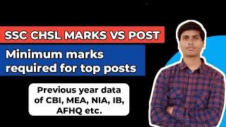 SSC CHSL MARKS VS POST  SSC CHSL DEPARTMENT WISE CUT OFF  SSC CHSL 2020 FINAL CUT OFF