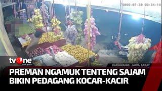 Aksi Preman Ngamuk Nenteng Sajam Terekam Kamera Pengawas  Kabar Hari Ini tvOne