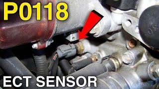 P0118 Engine Coolant Temperature ECT Sensor Circuit High Open Problem  Symptoms  Causes loction