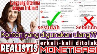 BERKALI-KALI DITOLAK MONETISASI ? KARENA KONTEN YANG DIGUNAKAN ULANG BEGINI CARANYA PASTI DITERIMA