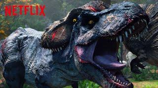 Best & BIGGEST Dinosaur Fights  Jurassic World Camp Cretaceous  Netflix After School