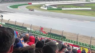 German F1 GP 2019 - Leclerc walks away as Lewis Hamilton crashes behind him