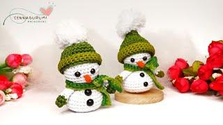 Crochet Christmas Ornaments  How to Crochet a Snowman With Winter Hat