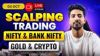 03 October Live Trading  Live Intraday Trading Today  Bank Nifty option trading live Nifty 50