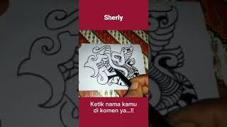 kaligrafi Nama sherly #calligraphy #viral #shorts