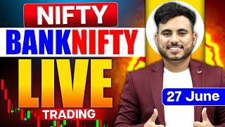 Live Trading  Nifty Prediction Live  Banknifty  Live Option Trading Today 27 June