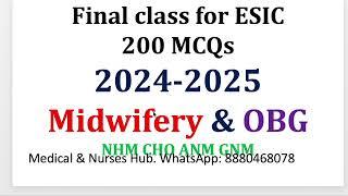 1 July 2024 Nursing officer class   #top100questions  #ESIC #UPSC #NORCET