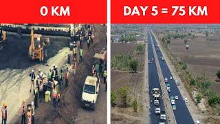 Intense Engineering How India built 75KM highway in 5 Days Fastest Road Construction World Record