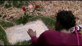 Cousin Felicia Bartley at the gravesite of her late Dad James Bartley