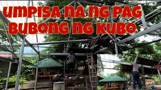 4 ang dinala ni kuya mits na mag kakabit ng pawid  Matapos kaya nila sa 3 araw?