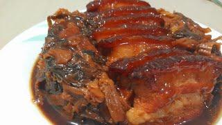 Tun Nyuk Babi  Preserved Vegetable with Pork Belly  Babi Kecap Enak   Nael Onion
