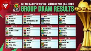 🟢 CAF AFCON Africa Cup of Nations Morocco 2025 Qualifiers Group Draw Results