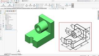 SolidWorks 3D модель для тренировки № 1