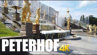 Peterhof Park Sankt Petersburg walking tour 4k 60fps