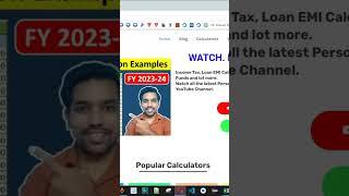 Income Tax Calculator 2024-25 #shorts #fincalc