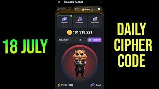 Hamster Kombat Daily Cipher Code 18 July  Today Hamster Kombat Morse Code 18 July Daily Cipher Code