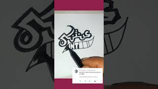 Cara menggambar nama Intani ll l#calligraphy #viral #kaligrafi #art#zentangle #vignette