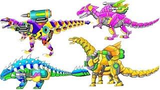 Dinosaur Robot Wars #2 Theropod & Ankylosaurus  Eftsei Gaming