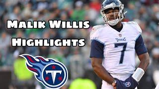 Malik Willis 2022-2023 Rookie Highlights Titans