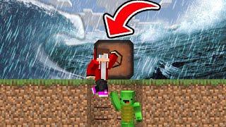 Tsunami vs Security House Base In Minecraft JJ and Mikey challenge Maizen Mizen Mazien