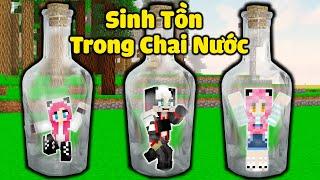 MỀU THỬ THÁCH 24 GIỜ SINH TỒN BÊN TRONG CHAI NƯỚC CỦA MINECRAFT*1 NGÀY REDHOOD SỐNG TRONG CHAI NƯỚC