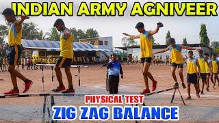 INDIAN ARMY AGNIVEER  PHYSICAL TEST  ZIG ZAG BALANCE  ಯಾವ ರೀತಿ ನಡೆಸುತ್ತಾರೆ  ARMY COACHING CENTRE