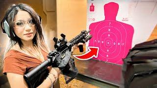 She HATES Guns So I took Her To SHOOT them…