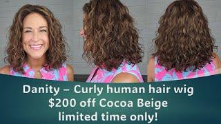 HUGE SALE Danity CURLY Remy Human Hair Wig only $599  limited time In Vogue Medical Wigs