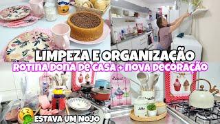 LIMPEZA E ORGANIZAÇÃO  NOVA DECORAÇÃO  ESTAVA UM NOJO  ROTINA DONA DE CASA