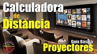 Proyector guía del proyector calculadora de distancia para proyectores colocalo adecuadamente