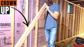 DIY Basement Wall Framing How to Finish a Basement Ep. 2