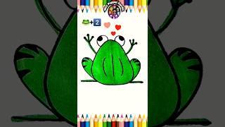 How To Draw A Frog With Number  #shorrts #art #diy #painting #drawing #love #creative #frog #cute