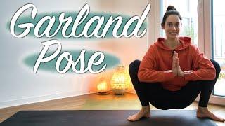 How to do GARLAND POSE  Malasana yoga pose for BEGINNERS