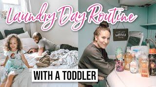 ALL DAY LAUNDRY ROUTINE WITH A TODDLER 2020  EXTREME LAUNDRY MOTIVATION  PATRICIA MARIE